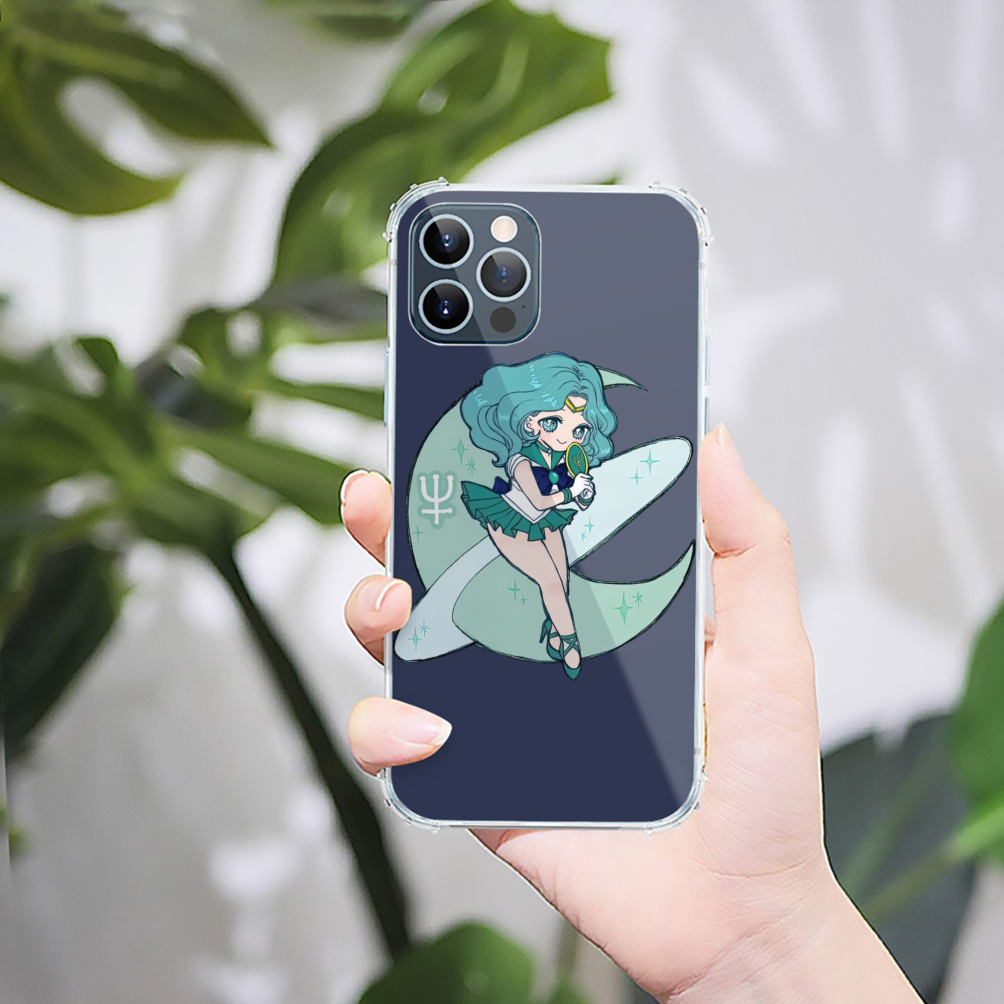 （画像用） 美少女戦士セーラームーン 海王 みちる（かいおう みちる） Sailor Moon Kaiou Michiru 【iPhone 12シリーズ対応】透明スマホケース（クリアソフトケース）